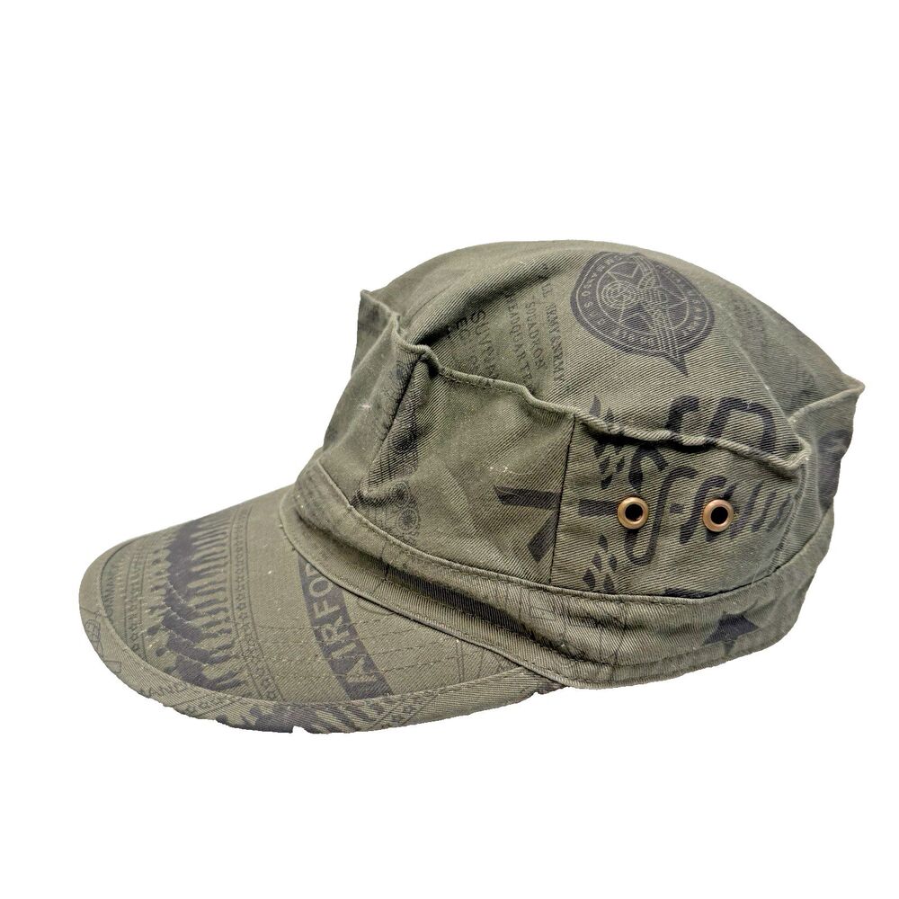 Charades Army Cadet Hat Cap Olive Drab Green Approx. 7 1/2 Men’s Cap
